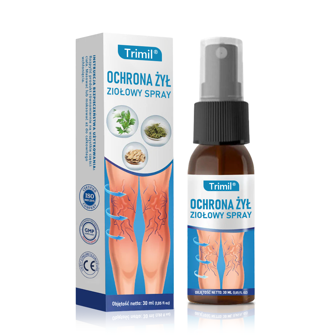 Trimil® Spray Ziołowy na Żylaki – 🌏Szybka Ulga, Klinicznie Potwierdzona Skuteczność