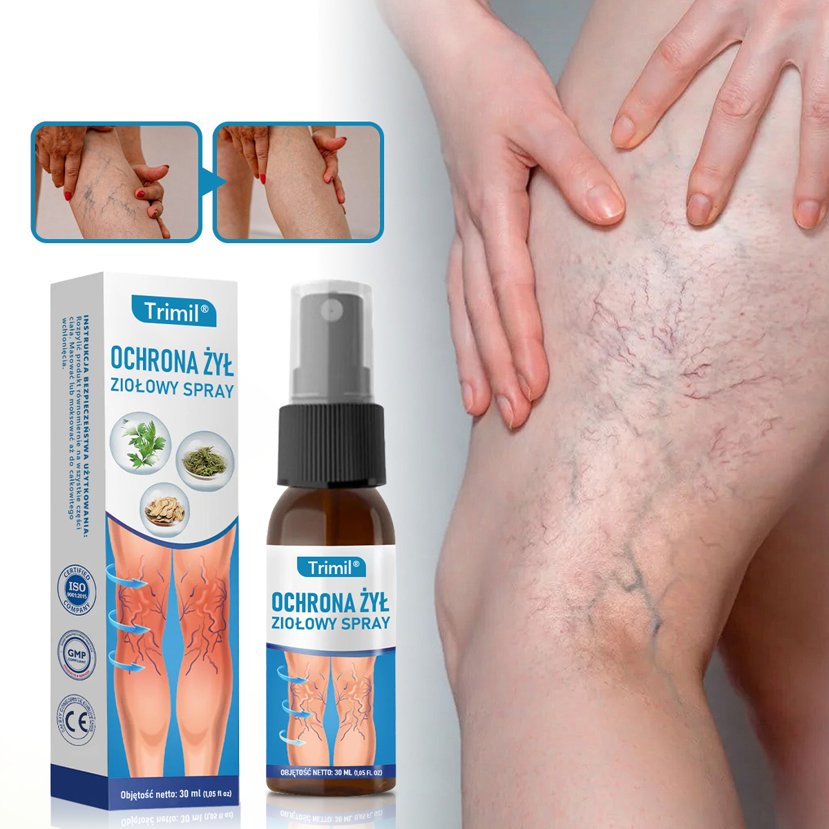 𝐓rimil® Ziołowy Spray na Ochronę Żył – Klinicznie udowodniono, że eliminuje żylaki w zaledwie 7 dni!