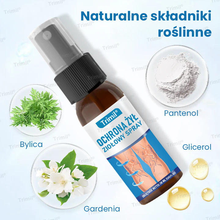Trimil® Spray Ziołowy na Żylaki – 🌏Szybka Ulga, Klinicznie Potwierdzona Skuteczność