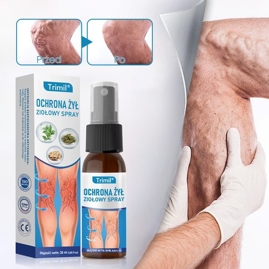 Trimil® Spray Ziołowy na Żylaki – 🌏Szybka Ulga, Klinicznie Potwierdzona Skuteczność